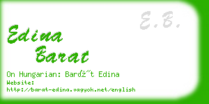 edina barat business card